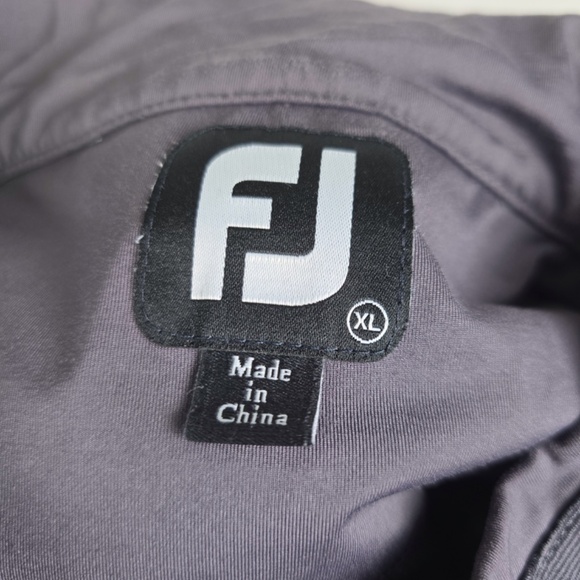 FootJoy Men's XL Gray Micro Stripe Audi Oklahoma City Quarter-Zip Golf Pullover. - Picture 7 of 10